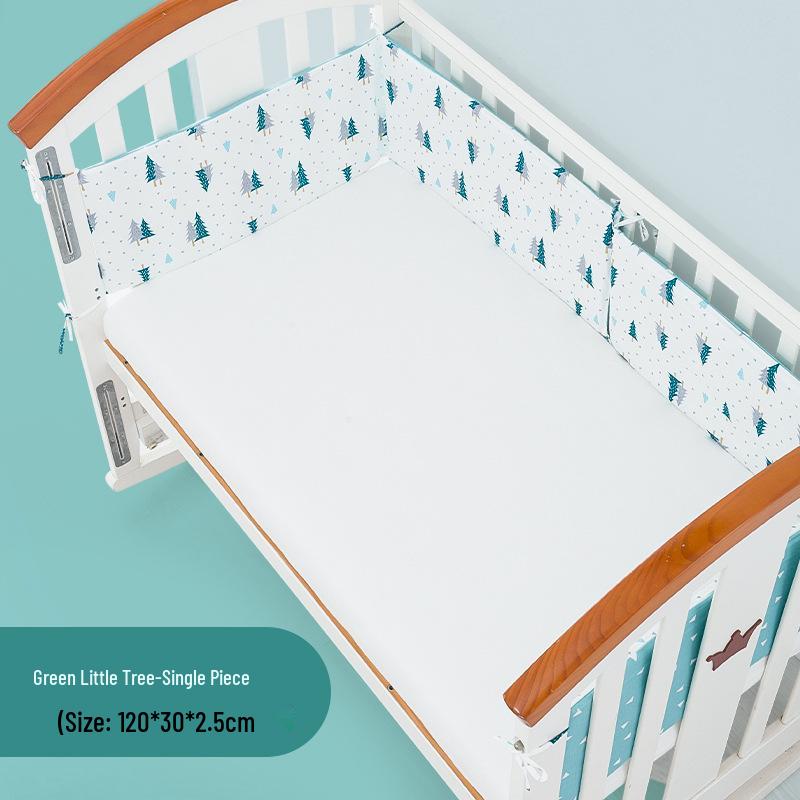 2024 Cotton Baby Bedding Set - Anti-Collision & Anti-Fall Bed Bumper for All Seasons