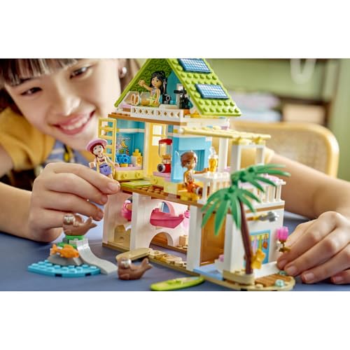 LEGO Friends Beach House Toy, Birthday Gift, Building Blocks, for Girls and Boys Ages 7, 8, and 9, Pretend Play, and Pretend Play, Model Number 42699