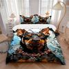 3pcs Doberman Pinscher Pattern Bedding Set, Includes 1 Comforter + 2 Pillowcases, Without Pillow Inserts, Soft Comfortable, Lightweight Breathable052