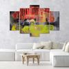 Five Piece Picture Canvas Print Abstraction Acrylic