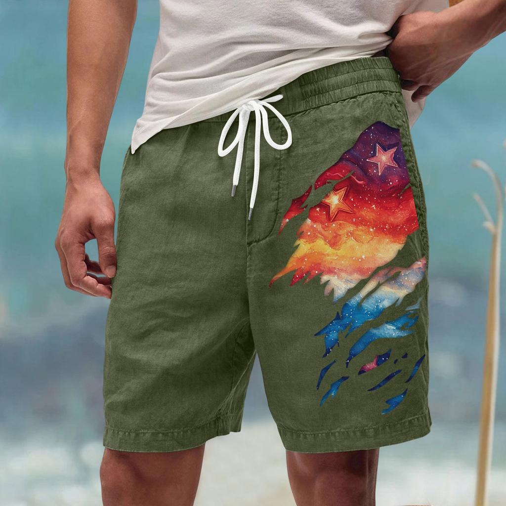 Men's Summer Large Casual Loose Sports Pants Beach Shorts