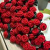 Blomfilt Virkningssats Rose Bukett Filt Gör-det-själv-kit Virkad Bukett Slängfilt Hantverksset för Mors Dag Present Hem Soffa Soffinredning