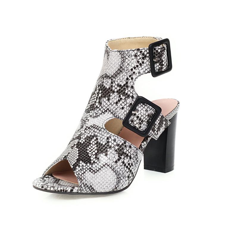 Summer Shoes Woman 2025 New Women's Sandals Fashion Serpentine High Heel Sandals Rome Sexy Square Heeled Hollow Sandales WSH3895