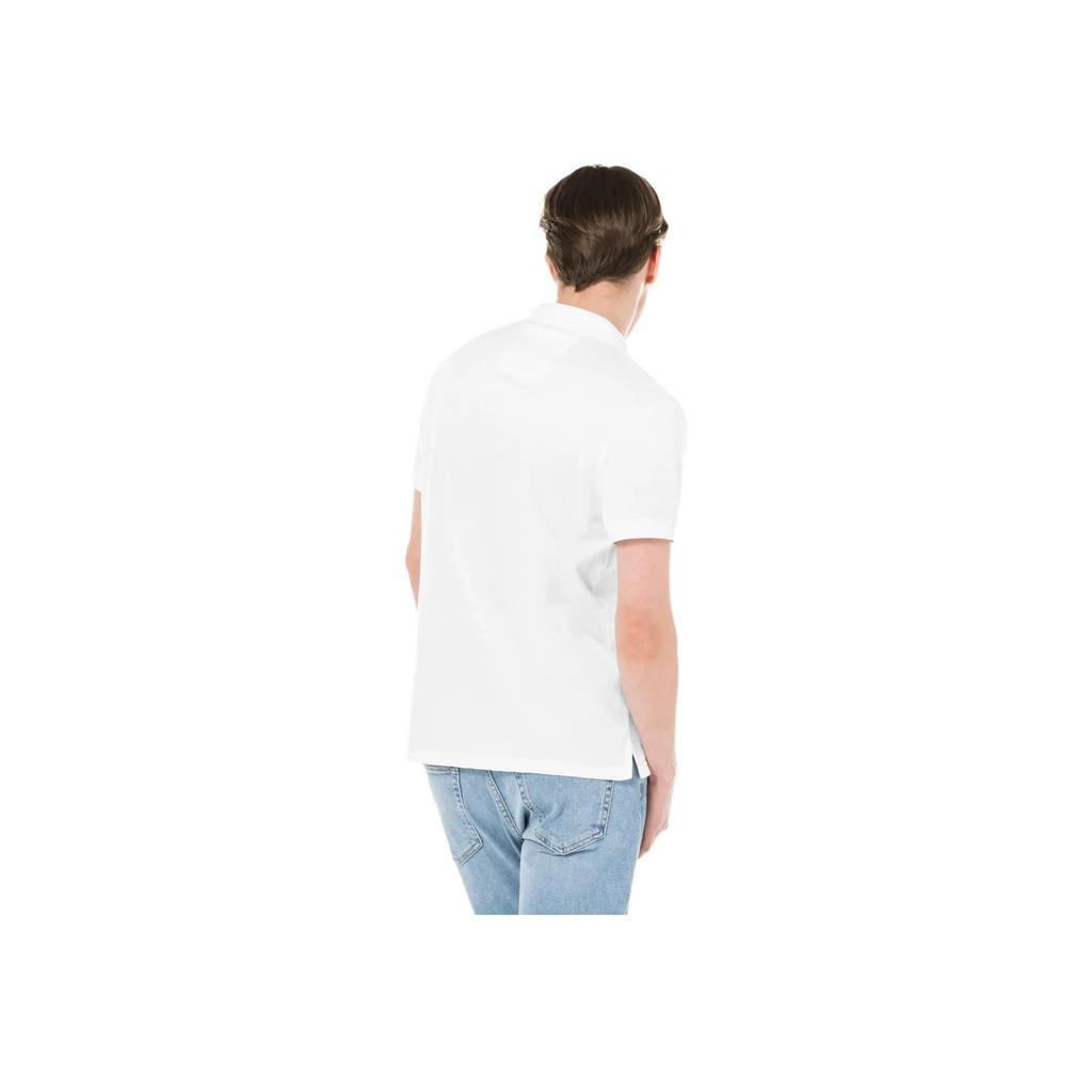 Calvin Klein Casual Letter Embroidery Breathable Short Sleeve Polo Shirt Men Polo Shirts White J320771YAF