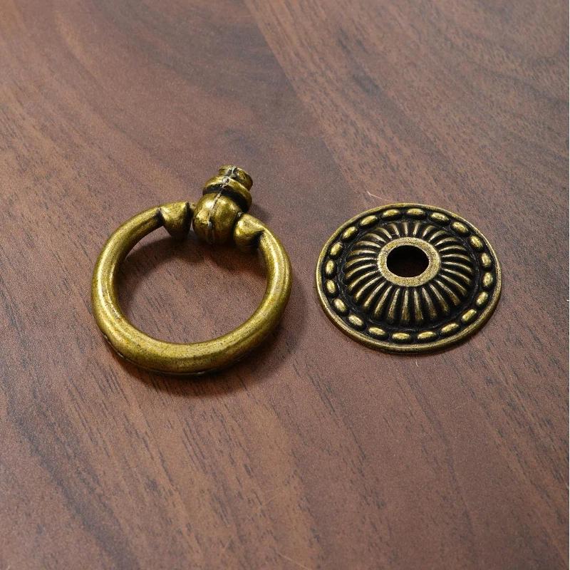 Heavy Duty Retro Drawer Ring Pulls Zinc Alloy Multiple Vintage Styles for Bathroom Wardrobe Cabinet Home Decor