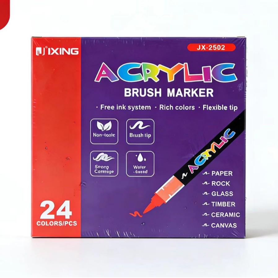 Top-Selling Direct Liquid Soft-Tip Acrylic Marker: Opaque DIY Watercolor Pen with 24 or 36 Colors for Outlining & Hand-Painting.
