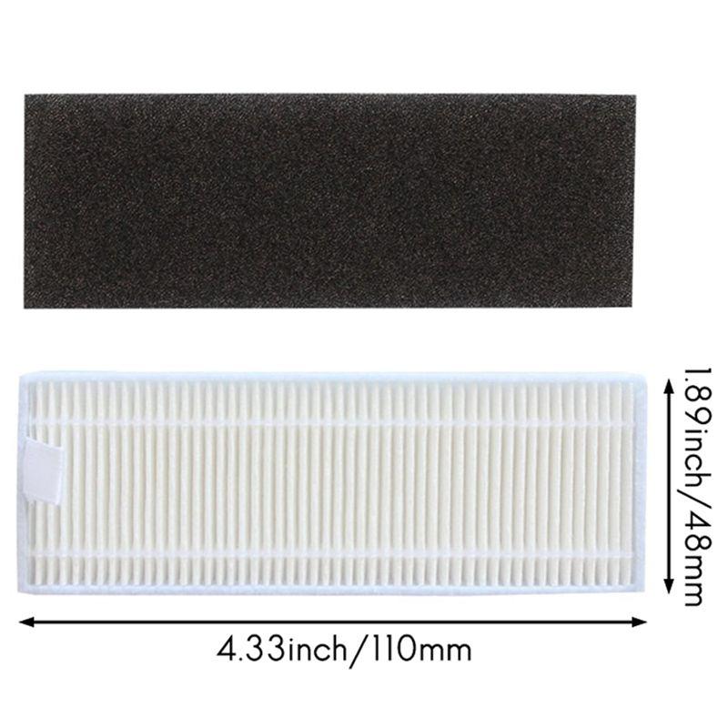 AEE4-For Cecotec Conga 1090 Series Spare Parts Accessories Vacuum Cleaner Replacement Kit HEPA Filter Main Side Brush