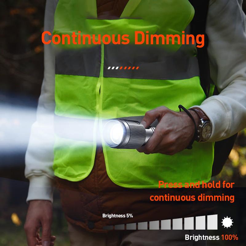 Philips Zoom Flashlight-high brightness for long-distance illumination Adjustable brightness, stepless dimming