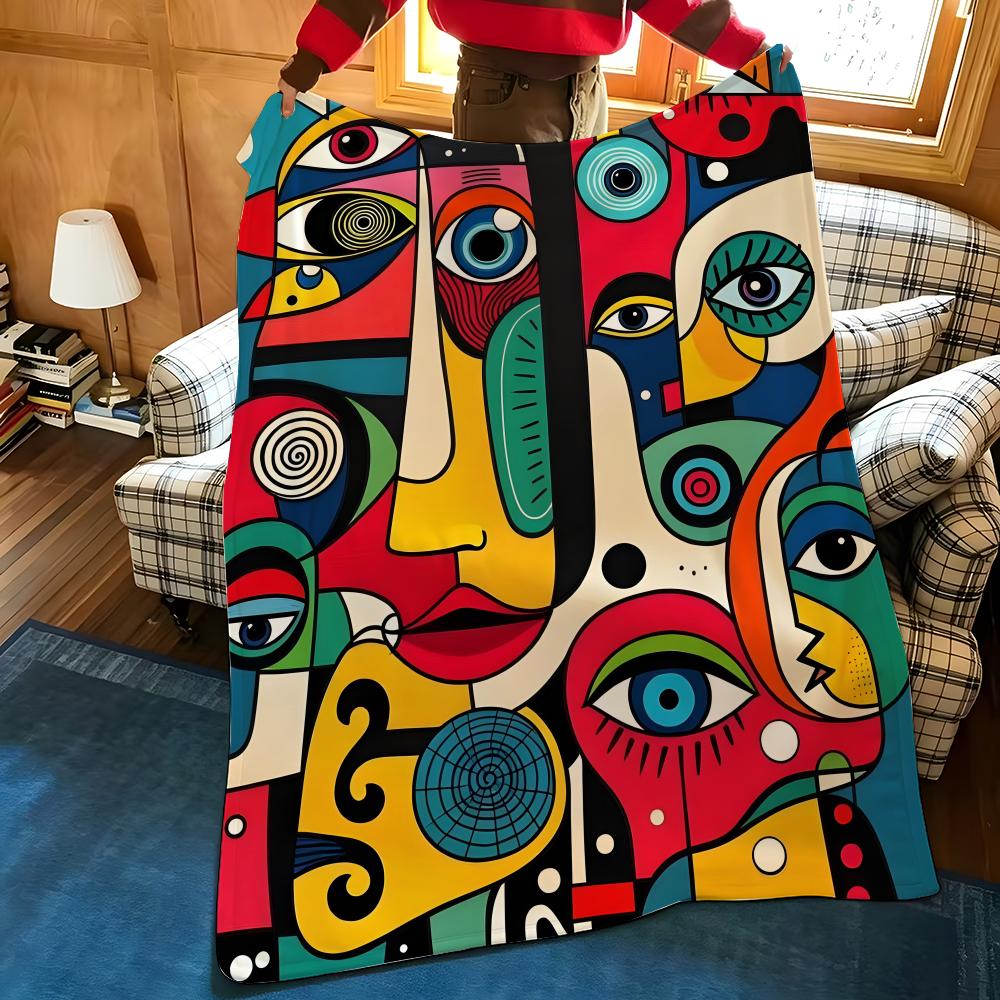Artist P-Pablo P-Picasso Throw Flannel Cozy Print Blanket, Portable, Durable Machine Washable cute Cool