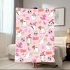 PinkHalloweenGhost Throw Short Plush Throw Blanket Soft Skin-Friendly Multi-Scene Home Office