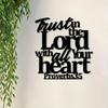 Powder Coated Metal Christian Wall Art Faith Sculpture for Prayer Room Decor Festive Gift