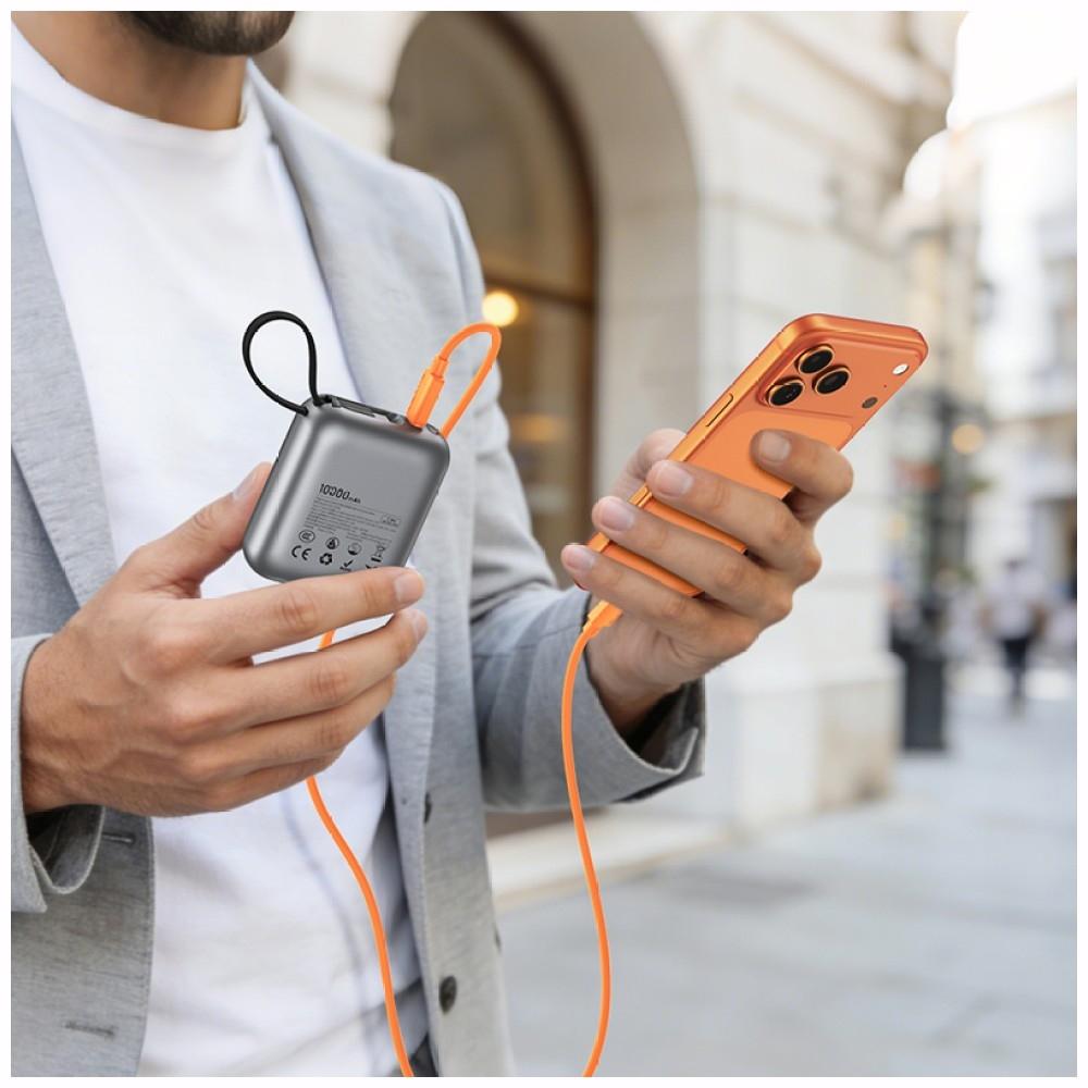 USAMS U98 60W 3A Silicone Fast Charging USB-C to USB-C Cable White