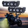 Motorcycle LED Spotlights Super Bright Headlights Three-eye Lens Fisheye Two-color Lights Retrofit Waterproof Shock-proof