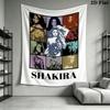 Tapeçaria de Parede Shakira Pendente de Parede Estético Manta de Tecido Impressa Tapeçarias Decorativas para Quarto Sala de Estar Decoração de Casa