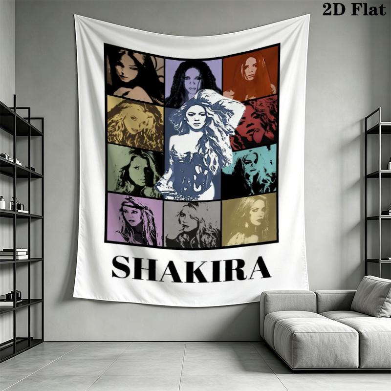 Tapeçaria de Parede Shakira Pendente de Parede Estético Manta de Tecido Impressa Tapeçarias Decorativas para Quarto Sala de Estar Decoração de Casa