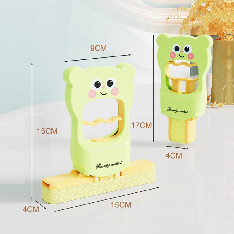 Mini Mocio Pieghevole da Scrivania Uso Umido Secco Su Scrivania Resistente Mop Piccoli Pigri Orso Cartone Animato Strumento per Pulire Tavoli