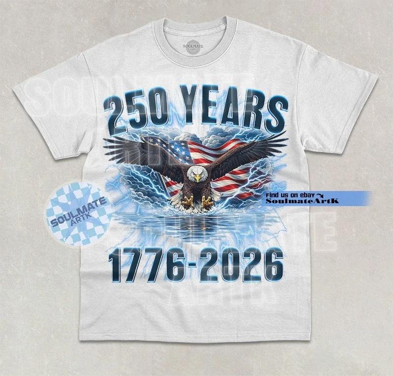 America 4th July T-Shirt 250 Years Of Freedom We The People Graphic Unisex Shirt 3XL