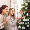 12 Pcs Felt Snowflake Christmas Ornaments White Snowflake Hanging Decoration for Winter Tree Mantel Wall Home Party Decor