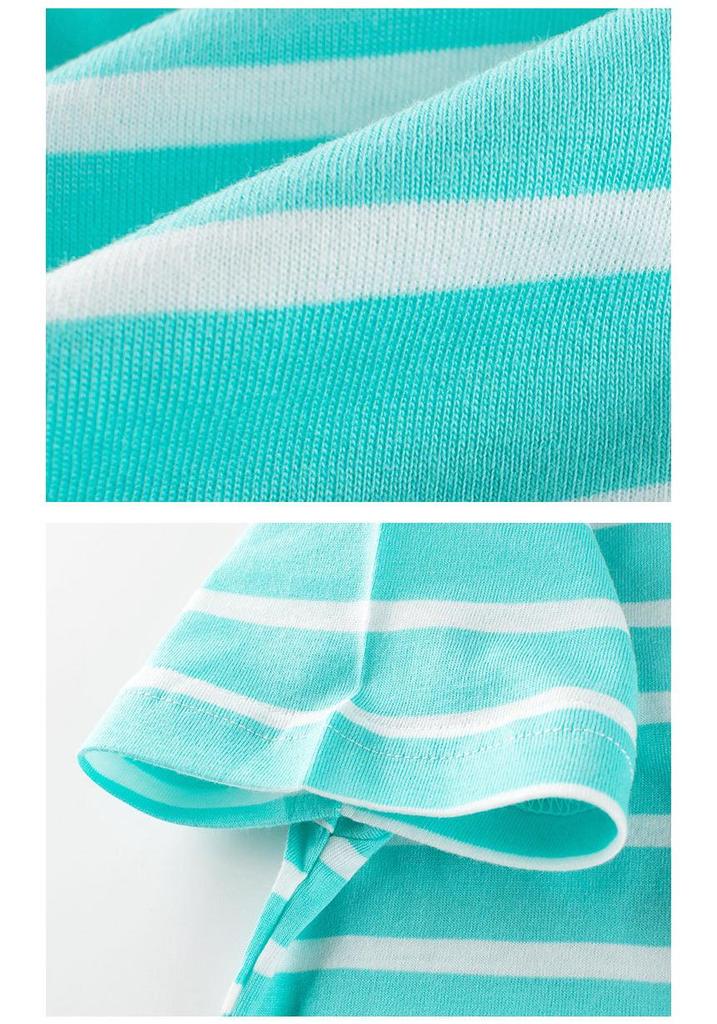 2024 Summer Kids' Striped Short-Sleeve T-Shirt - Trendy Baby Clothing