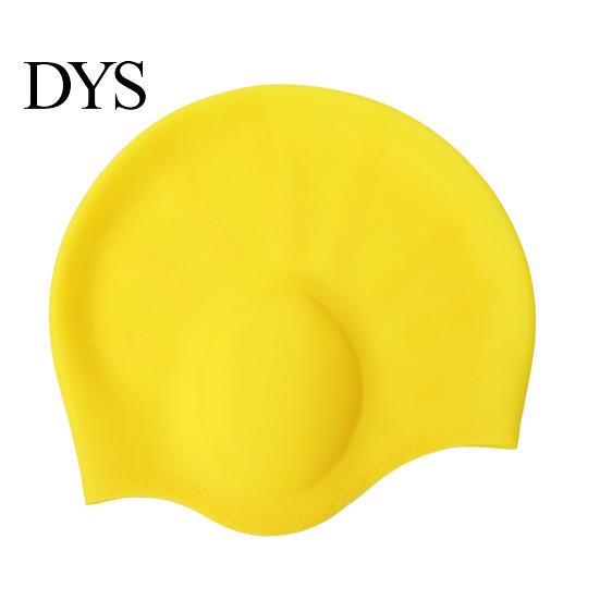 Braided Hair Swim Cap Adults Silicone Swimming Cap, Waterproof Non-slip Elastic Pool Hat, Men Lightweight Women Ear Protection Bathing for Short Long