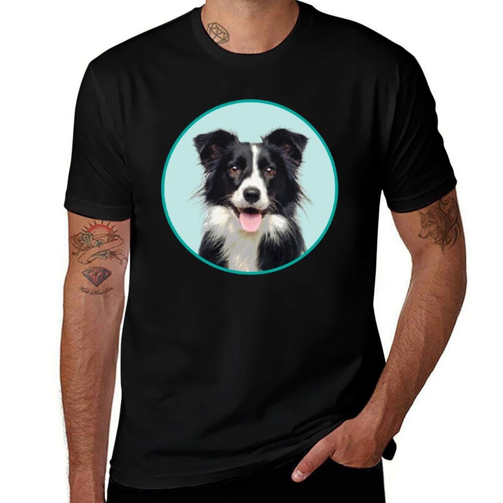 Cute Border Collie Dog Funny Border Collie Lovers TShirt Unisex Graphic T Shirt Unisex T Shirts High Quality Luxury Brand TShirt