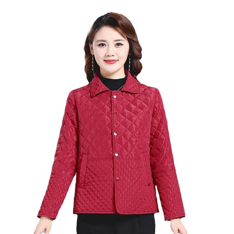 2025 Women's Elegant Quilted Diamond Jacket - Autumn/Winter Lightweight Casual Style