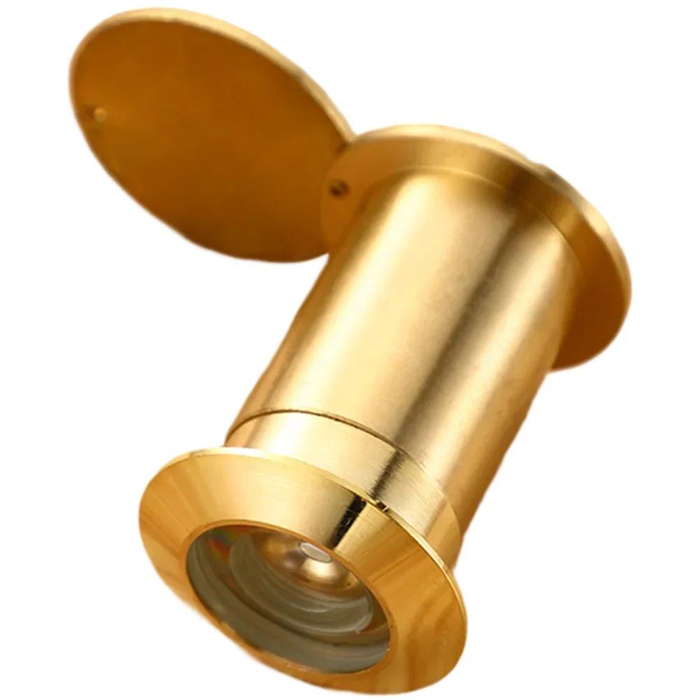 High Definition Brass Peephole Door Viewer with Dust Proof Rear Cover and Adjustable Length Design for Secure Door Installation