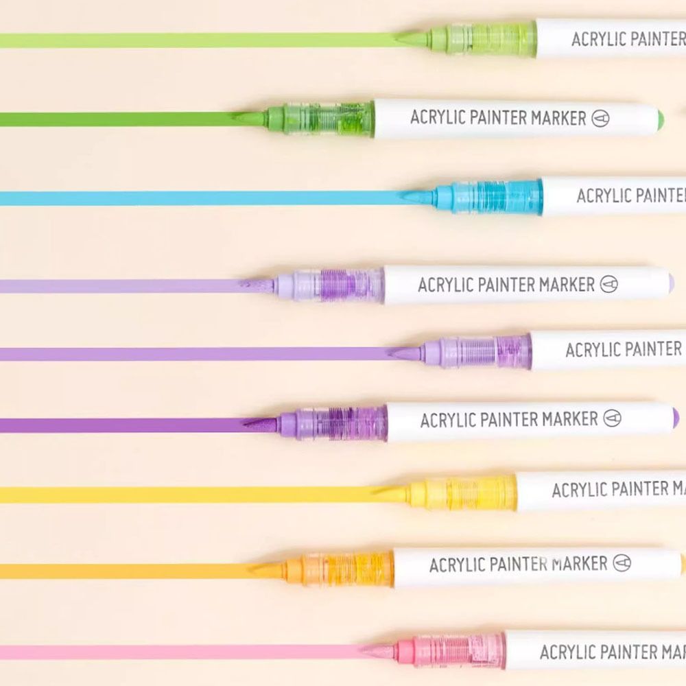 Straight Liquid Acrylic Marker Pen Stackable Color Art Watercolor Pen Colour Pen  Drawing