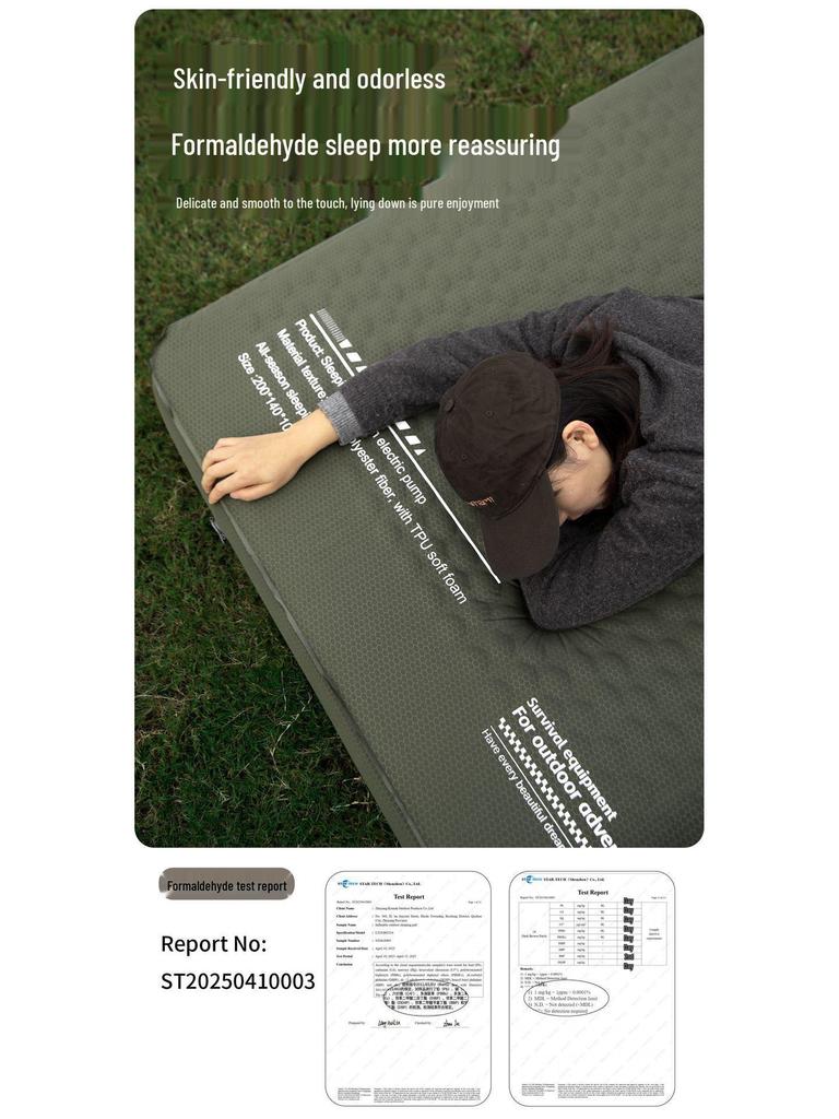 Portable Auto-Inflatable Air Mattress with Pump for Outdoor Camping