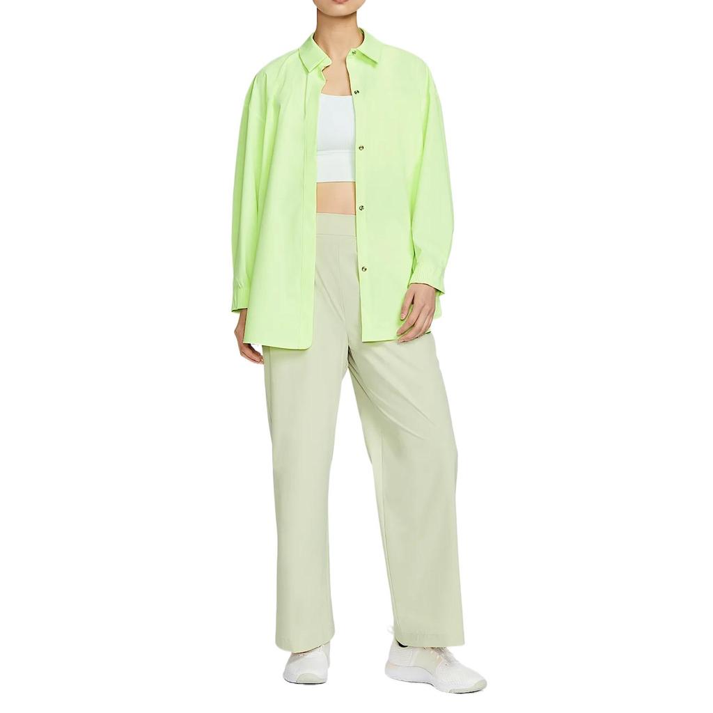 Nike Dri Fit Perfect Stretch 24.7 Shirt Women's Fluorescent Yellow Green HQ0237-701