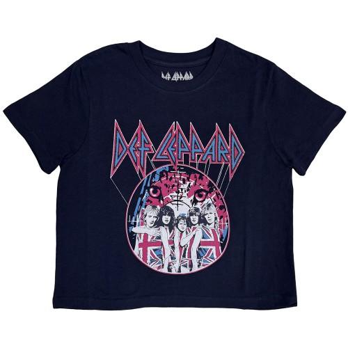 Def Leppard Womens/Ladies Pyromania World Tour 1983 Crop Top