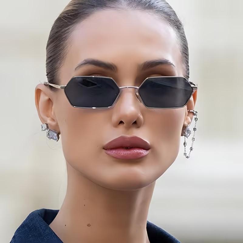Occhiali da Sole Rettangolari Street Style Con Protezione Uv400 Per Uomo e Donna Estate