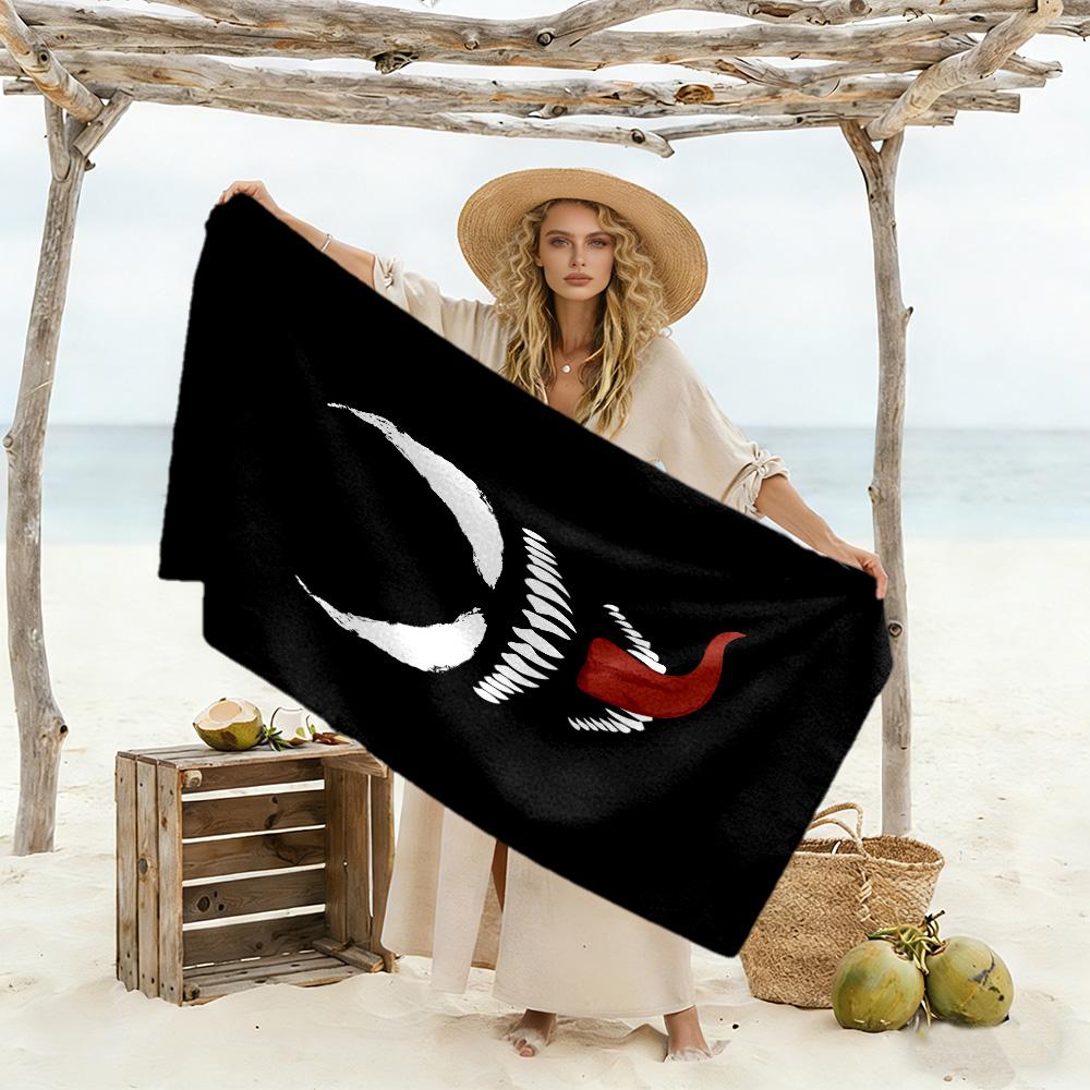 Venom vibrant beach towel Foldable swimming & surfing Vibrant Pattern Perfect Gift for Friends & Family