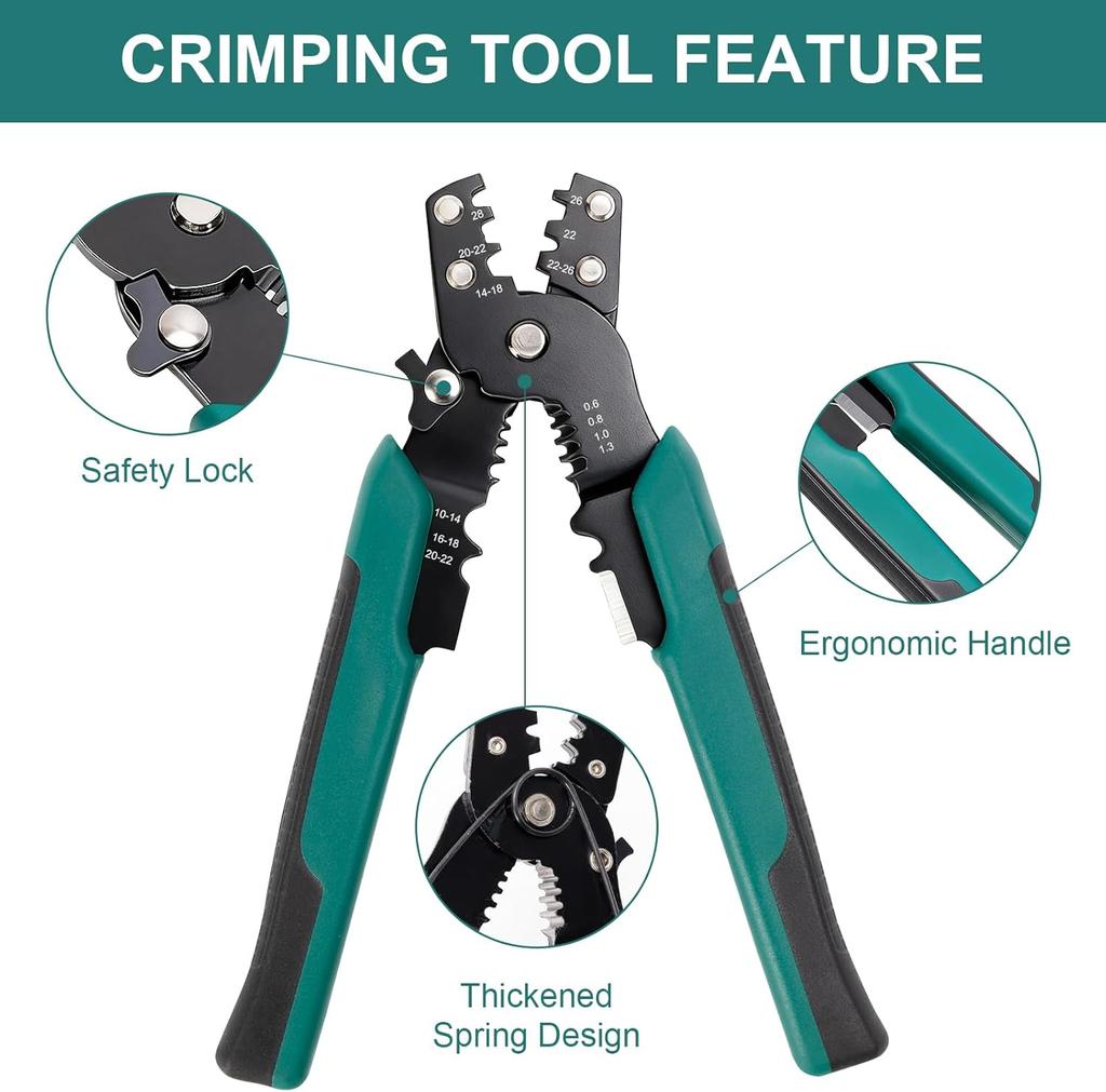 1/2pcs 4 in1 Multifunctional Crimping Terminal Pliers Wire Stripper Wire Cutter Terminal Pliers Wiring Accessories Hand Tool