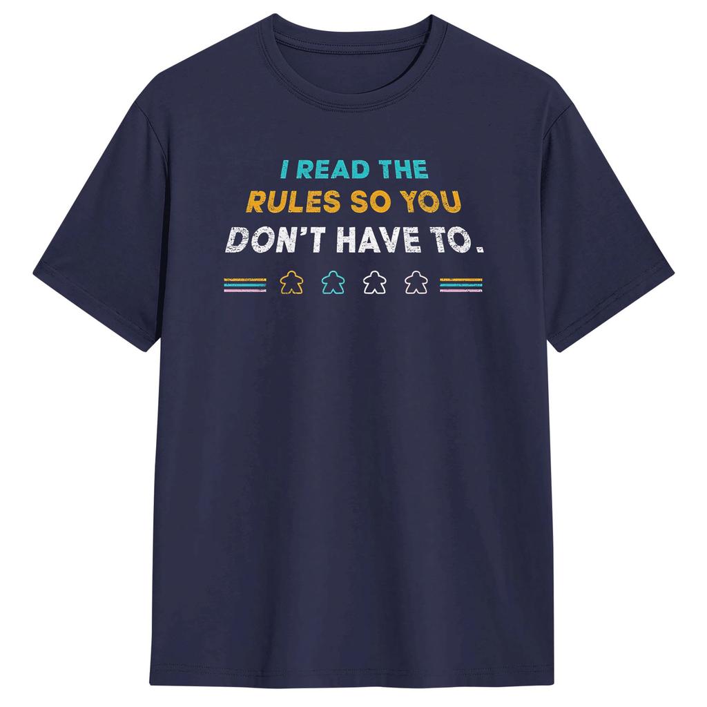 I Read The Rules So You Dont Have To Deck Builder Boardgame Tabletop T Shirt  Harajuku T Shirts ShortSleeved  Tops Clothes