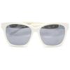 Used Dynasty Eyewear Square Frame Sunglasses White/Silver