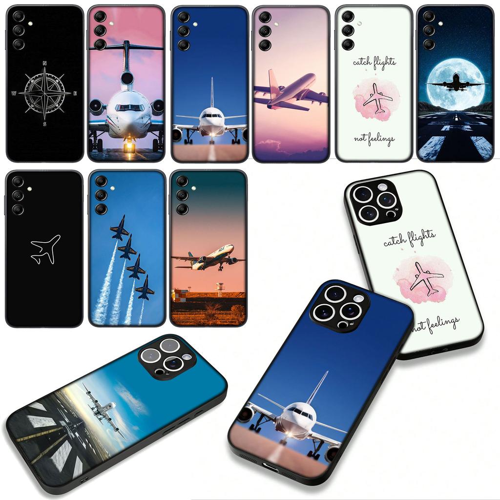 Aircraft Airplane Plane Fly Travel Cover Case for Xiaomi Poco F7 F6 F8 Ultra F5 X7 X6 X5 X3 NFC M7 M6 Pro C85 C75 C65 C71 C61