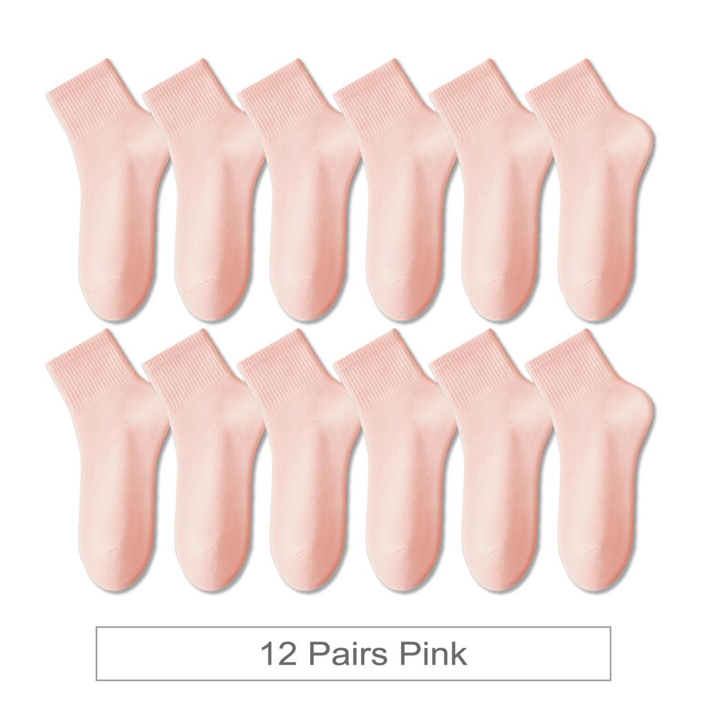 12 Paar Neue Damen Baumwollsocken Herren Socken Kurz Knöchel Bunt Herbst Frühling Weich Atmungsaktiv Bunte Mädchensocke
