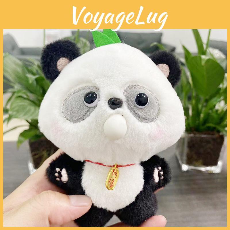 Whimsical Plush Panda Keychain Doll 12cm Cute Soft Toy With Pp Cotton Filling Ideal For Gifts