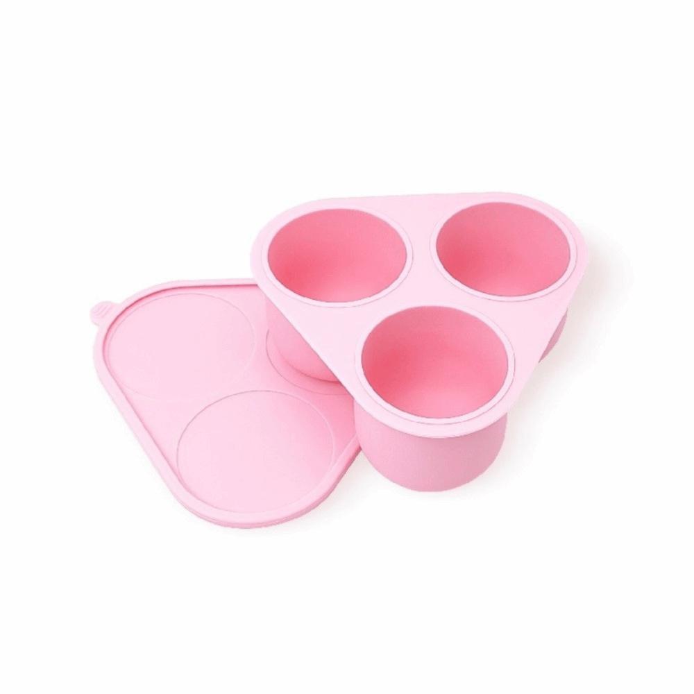 Food Grade Silicone Ice Cube Tray with Lid 3-grid Ice Ball Mold Ice Maker Commercial