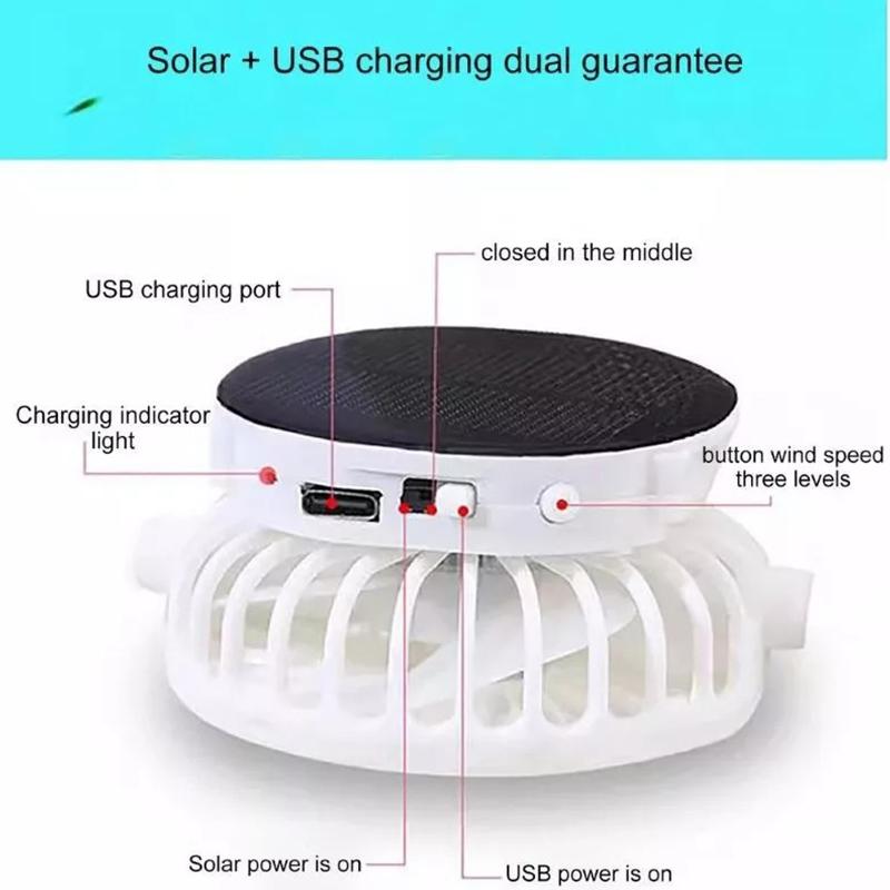 Solar Powered Cooling Fan Cap USB Rechargeable Anti-UV Breathable Sun Hat for Summer Outdoor Sport Travel Daily Use