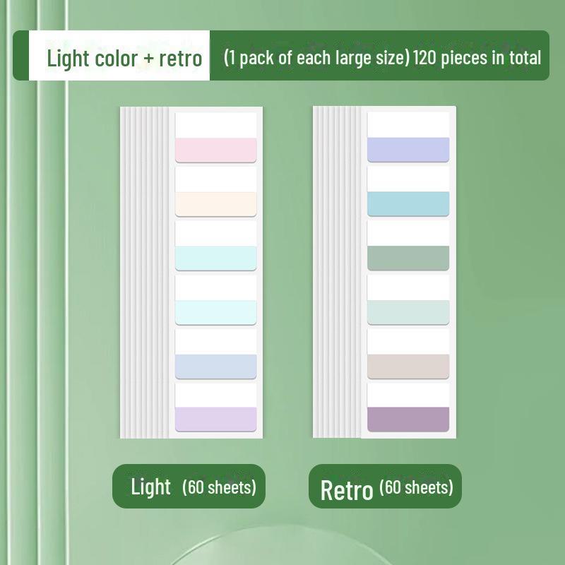 Custom Morandi Index Label Sticky Notes – Fluorescent Bookmarks for Students