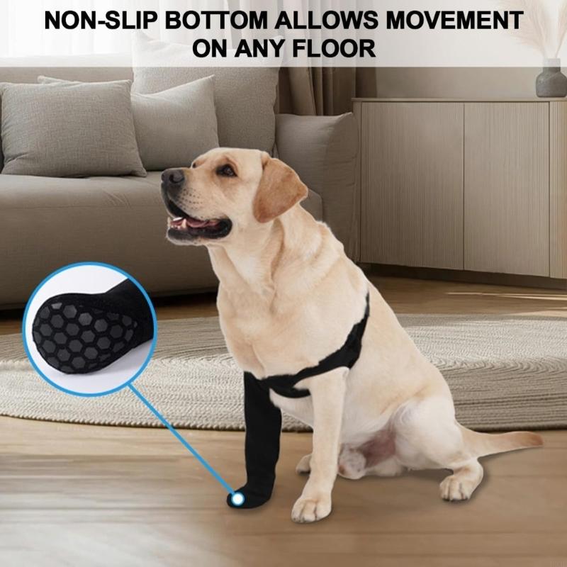 Hunde Genesungs-Socken Wasserdichte Pfotenschützer Anti-Rutsch Nach Operationen Stiefel für Wundschutz Ärmel Schuhe gegen Lecken B03E