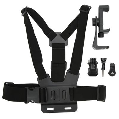 Harnais de poitrine réglable pour téléphone portable avec support de téléphone pour Live