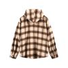Men's Sports And Leisure Loose Checkered Hooded Shirt Jacket