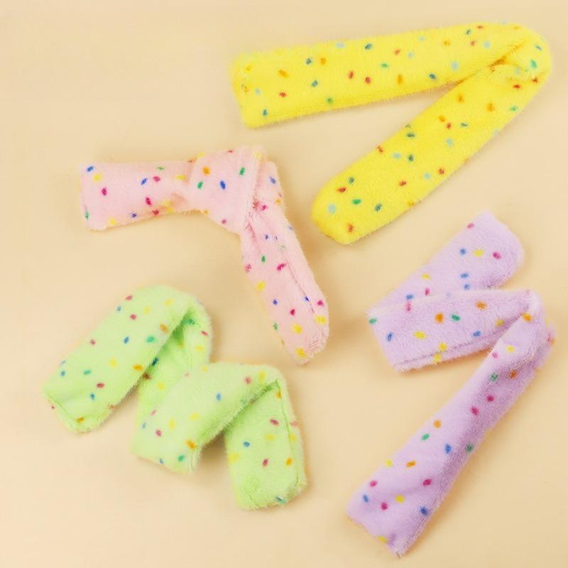 Cat Chew Toy Plush Crackling Paper Interactive Bite-resistant Kitten Toy Companionship Teeth Cleaning Cat Teaser Stick Toy
