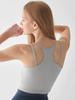 Aimeicgym Sexy European and American Style Sports Pilates Fitness Camisole for Women with Chest Pads Yoga Short Vest