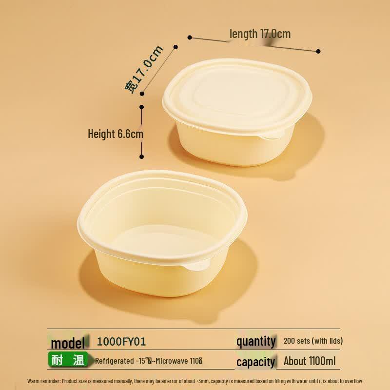 Eco-friendly Corn Starch Biodegradable Disposable Food Container
