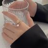 Vintage Enamel Tulip Flower Rings for Women Fashion Simple Sliver Color Adjustable Opening Finger Ring Party Weeding Jewelry
