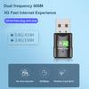 600M USB WiFi Adapter Dongle Plug and Play 2.4GHz 5.8GHz Dual Band WiFi Receiver Compatible with Windows Vista/XP/Win7/8/10/11